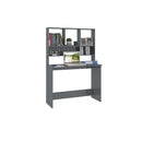 Desk With Shelves High Gloss Chipboard