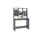 Desk With Shelves High Gloss Chipboard
