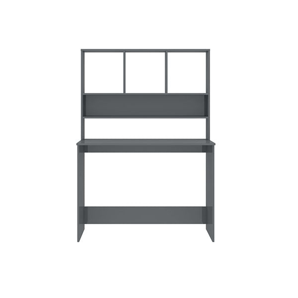 Desk With Shelves High Gloss Chipboard
