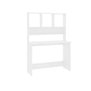 Desk With Shelves High Gloss Chipboard