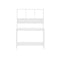 Desk With Shelves High Gloss Chipboard
