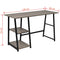 Desk With 2 Shelves - Grey / Oak