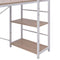 Desk With 4-Tier Bookcase - Oak