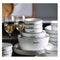 Diamond Pattern Ceramic Dinnerware Set Of 8