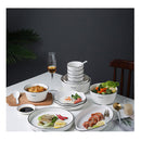 Diamond Pattern Ceramic Dinnerware Set Of 8