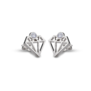 Diamond Shaped Earrings With Zirconia