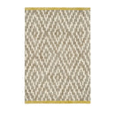 Diamond Shapes Sunflower Yellow Edging Rug