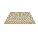 Diamond Shapes Sunflower Yellow Edging Rug