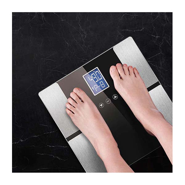 Digital Electronic Lcd Bathroom Body Fat Scale Black And Blue