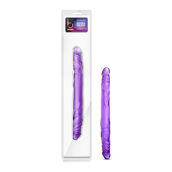 B Yours 14 Inches Double Dildo Purple