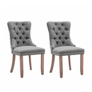 Aaden Modern Elegant Tufted Studs Trim Wooden Legs Dining Side Chair