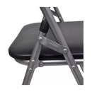 Dining Chair 6 Pcs Foldable With Steel Frame Black