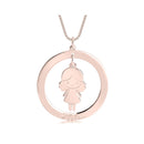 Disc Necklace For Mom With Charm