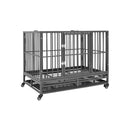 Dog Cage With Wheels Steel 92 X 62 X 76 Cm
