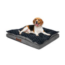 Dog Calming Bed Soft Plush Sleeping Memory Foam Mattress Dark Grey