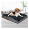 Dog Calming Bed Soft Plush Sleeping Memory Foam Mattress Dark Grey