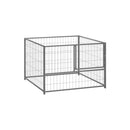 Dog Kennel Silver 100 X 100 X 70 Cm Steel