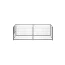 Dog Kennel Silver 200 X 100 X 70 Cm Steel