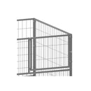 Dog Kennel Silver 200 X 100 X 70 Cm Steel