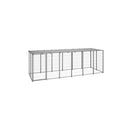 Dog Kennel Silver 330 X 110 X 110 Cm Steel