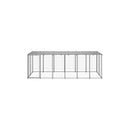 Dog Kennel Silver 330 X 110 X 110 Cm Steel