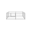 Dog Kennel Silver 4 Steel