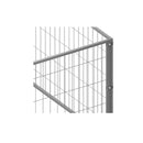 Dog Kennel Silver 4 Steel