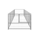 Dog Kennel Steel Silver