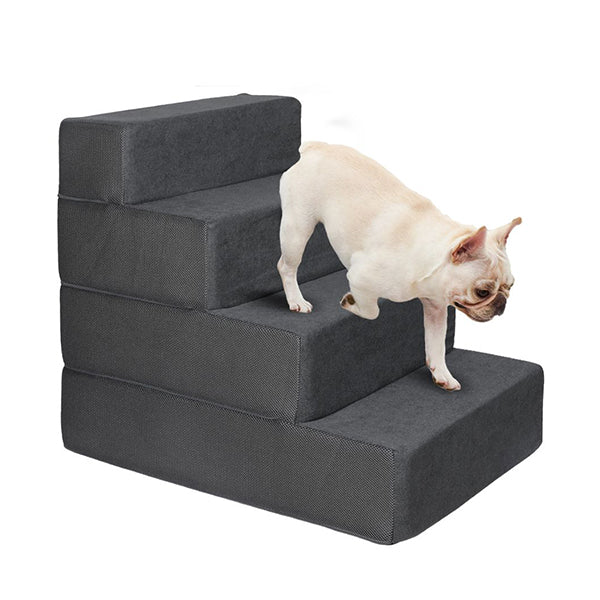 Dog Stairs Portable Climbing Washable Removable Cover 4 Steps Large