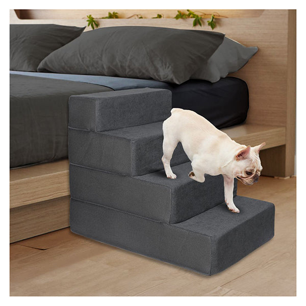 Dog Stairs Portable Climbing Washable Removable Cover 4 Steps Large