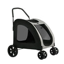 Pet Stroller Dog Pram Large Carrier Travel Foldable Strollers 4 Wheels