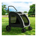 Pet Stroller Dog Pram Large Carrier Travel Foldable Strollers 4 Wheels