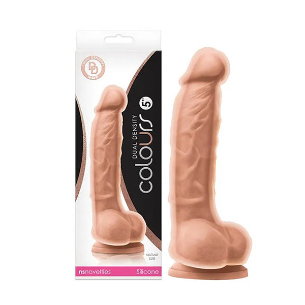 Colours Dual Density 5 Inches Dong Flesh