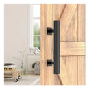 12 Inch Square Pull And Flush Door Handle Set Black Barn Door Hardware