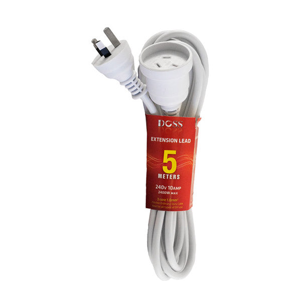 Doss 5M White Power Extension Lead