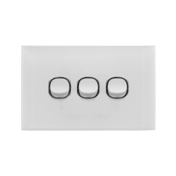 Doss Acrylic 3 Gang Switch Plate