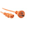 Doss IEC C13 Orange Power Lead Appliance Cord 2M