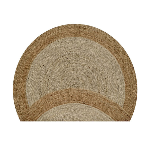 Dot Border Natural Classic Rug 140Rnd