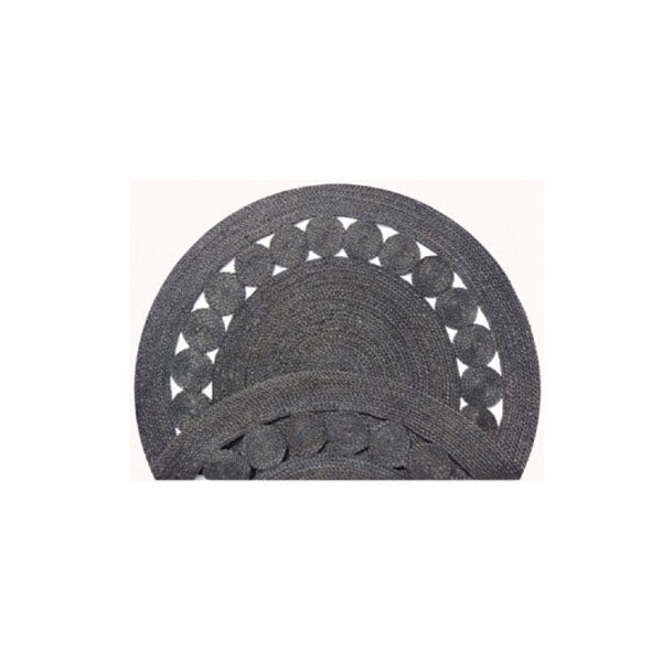 Dot Rose Black Rug