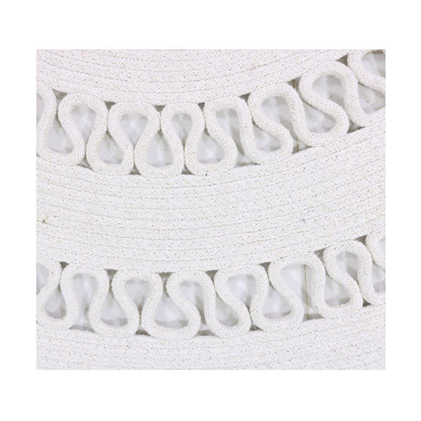 Dotti Saskia Round White Cotton Rug 160Rnd