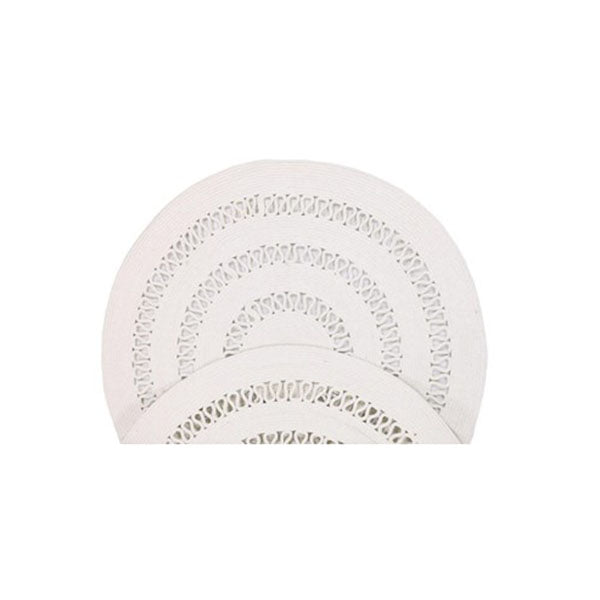 Dotti Saskia Round White Rug
