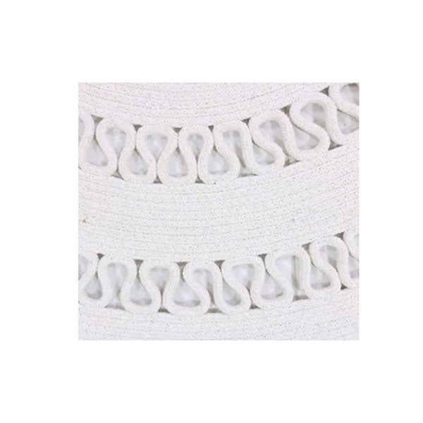 Dotti Saskia Round White Rug