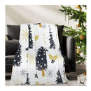 Double Sided Flannel Christmas Tree Throw Blanket