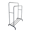 Double Heavy Metal Clothes Rail Hanging Rack Stand Storage Shelf