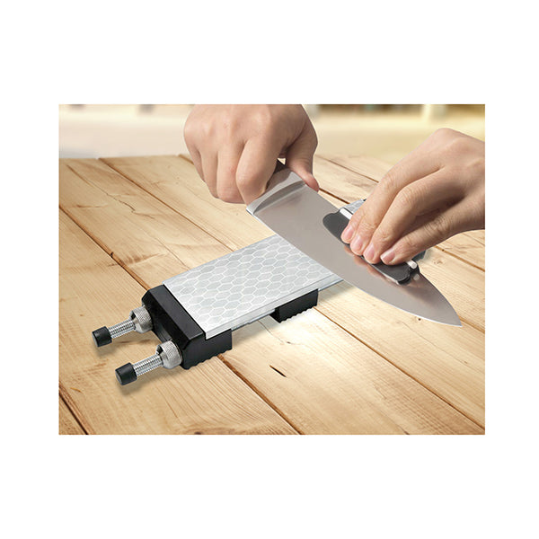Double Sided Diamond Knife Sharpeners Stone With Stone Holder