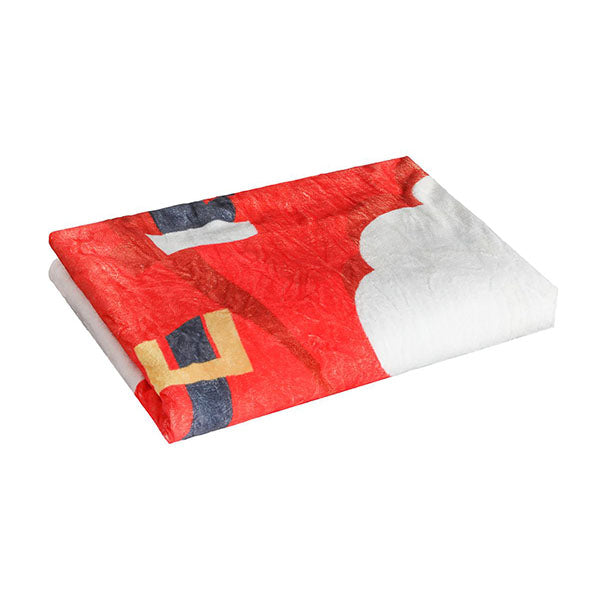 Double Sided Flannel Santa Claus Throw Blanket