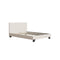 Bed Frame Boucle Fabric Mattress Base Platform Wooden Beige