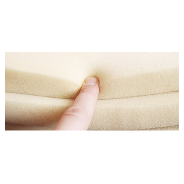 Bed Frame Boucle Fabric Mattress Base Platform Wooden Beige