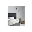 Double Size Headboard Bedhead Fabric Frame Base Charcoal