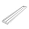 Chrome Double Towel Rail Square Shelf Stainless Steel Mounted 800Mm